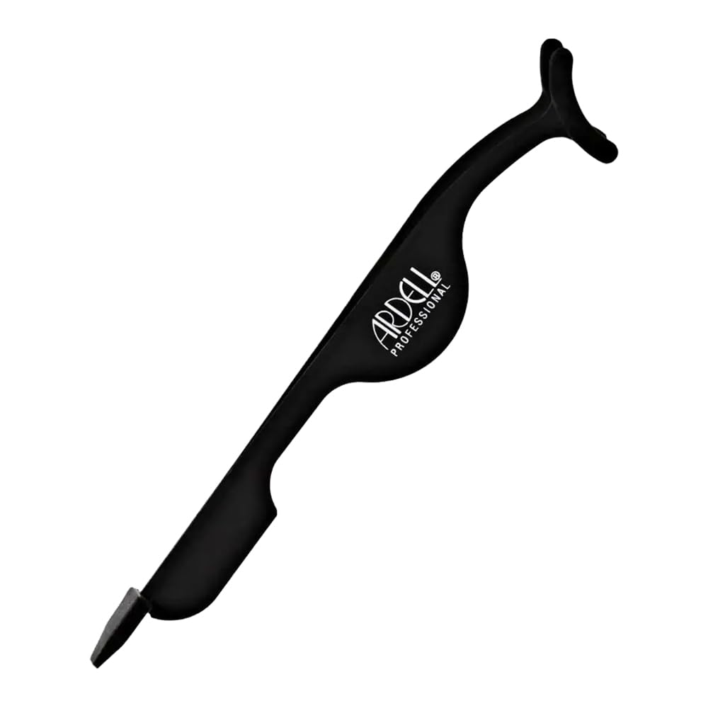 Ardell Silicone Lash Applicator Tool, Eyelash Tweezers for Lash Cluster, Strip Lashes Application, Soft Grip & Durable Design, Black