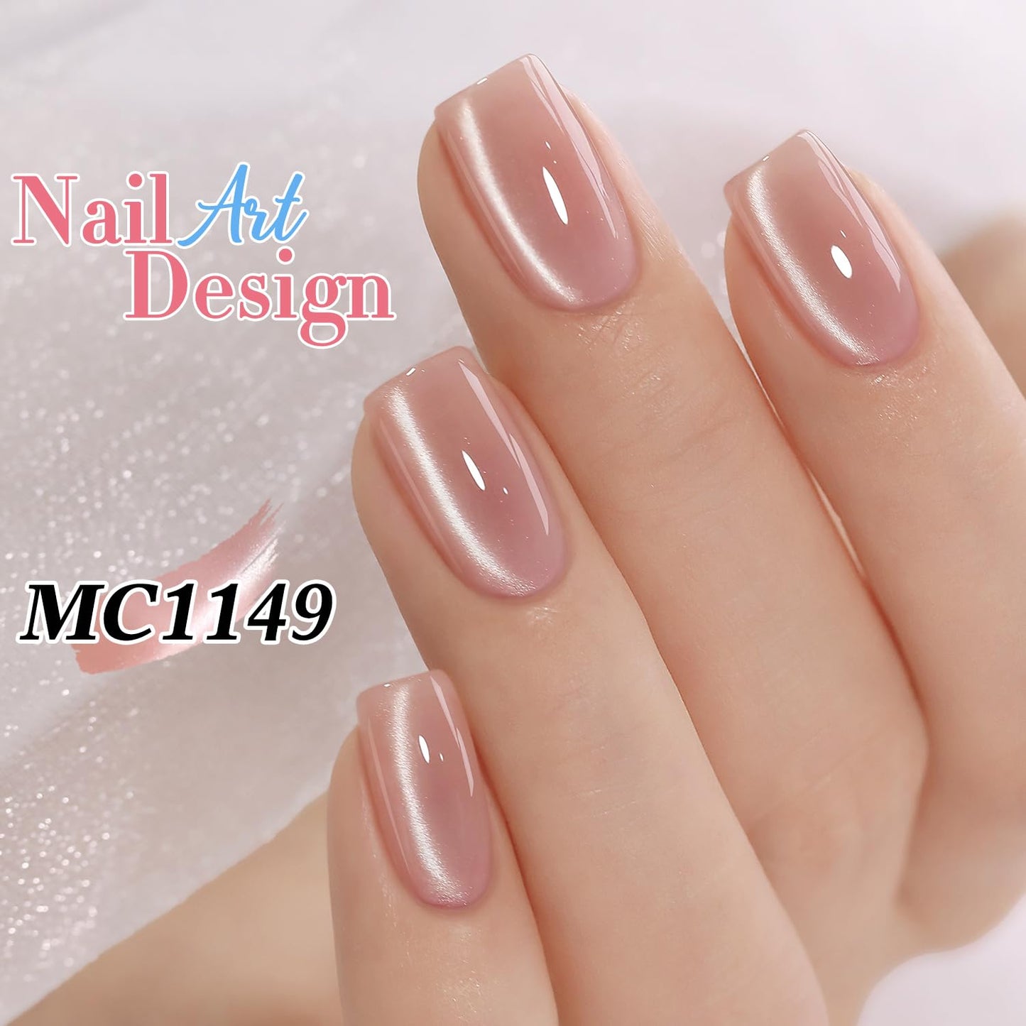 Double Rhythm 6 Colors Cat Eye Gel Polish Set Shimmer Glitter with Magnet Holographic Reflective Magnetic UV Nail Art Kit (6-Kit-46)