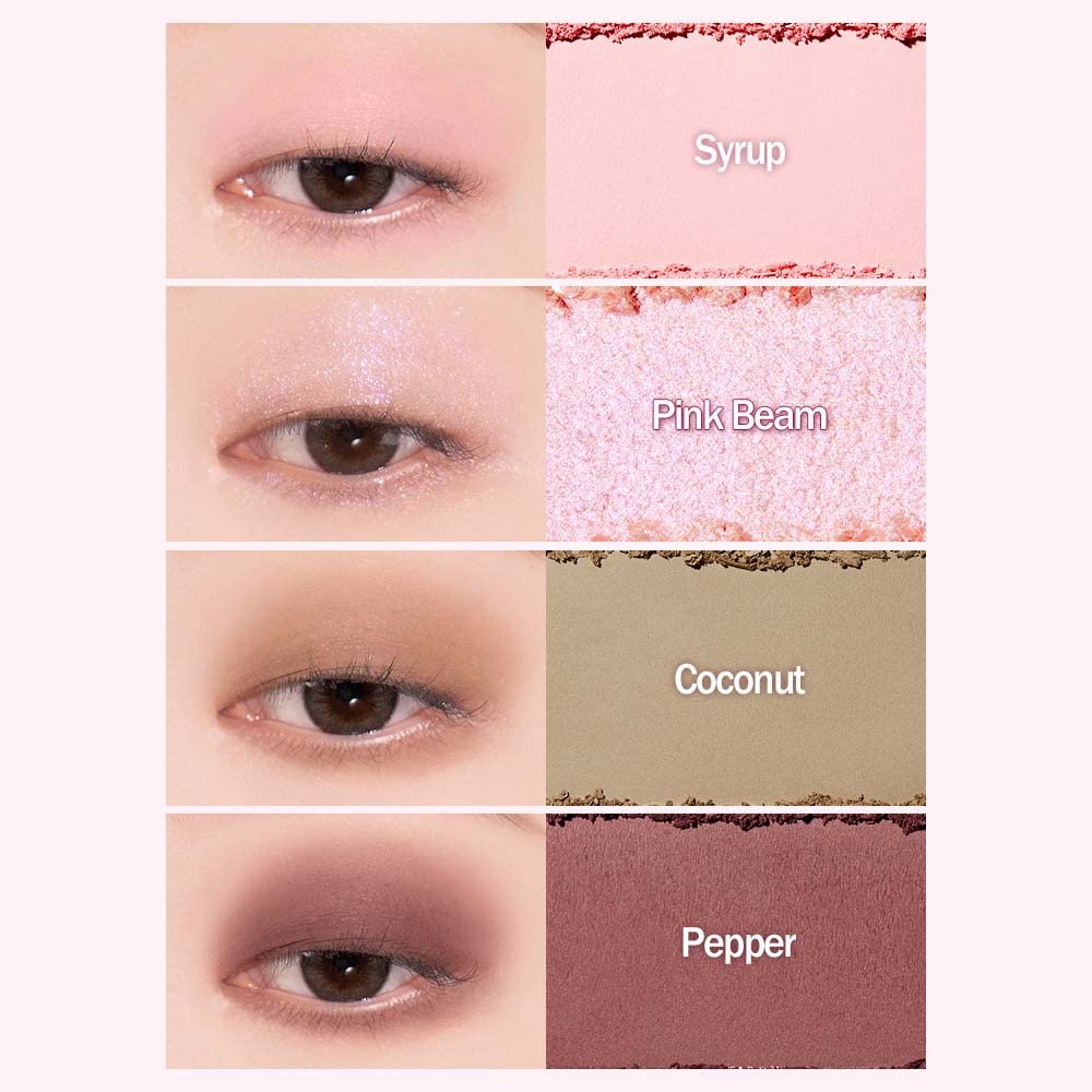Espoir Real Eye Palette #6 Plum Soda | Everyday Multi-Use Long-Lasting and Blendable 7 Colors Eyeshadow Palette for Eyeshadow Base and Cheeks Makeup | Warm, Cool, Neutrals | Korean Makeup