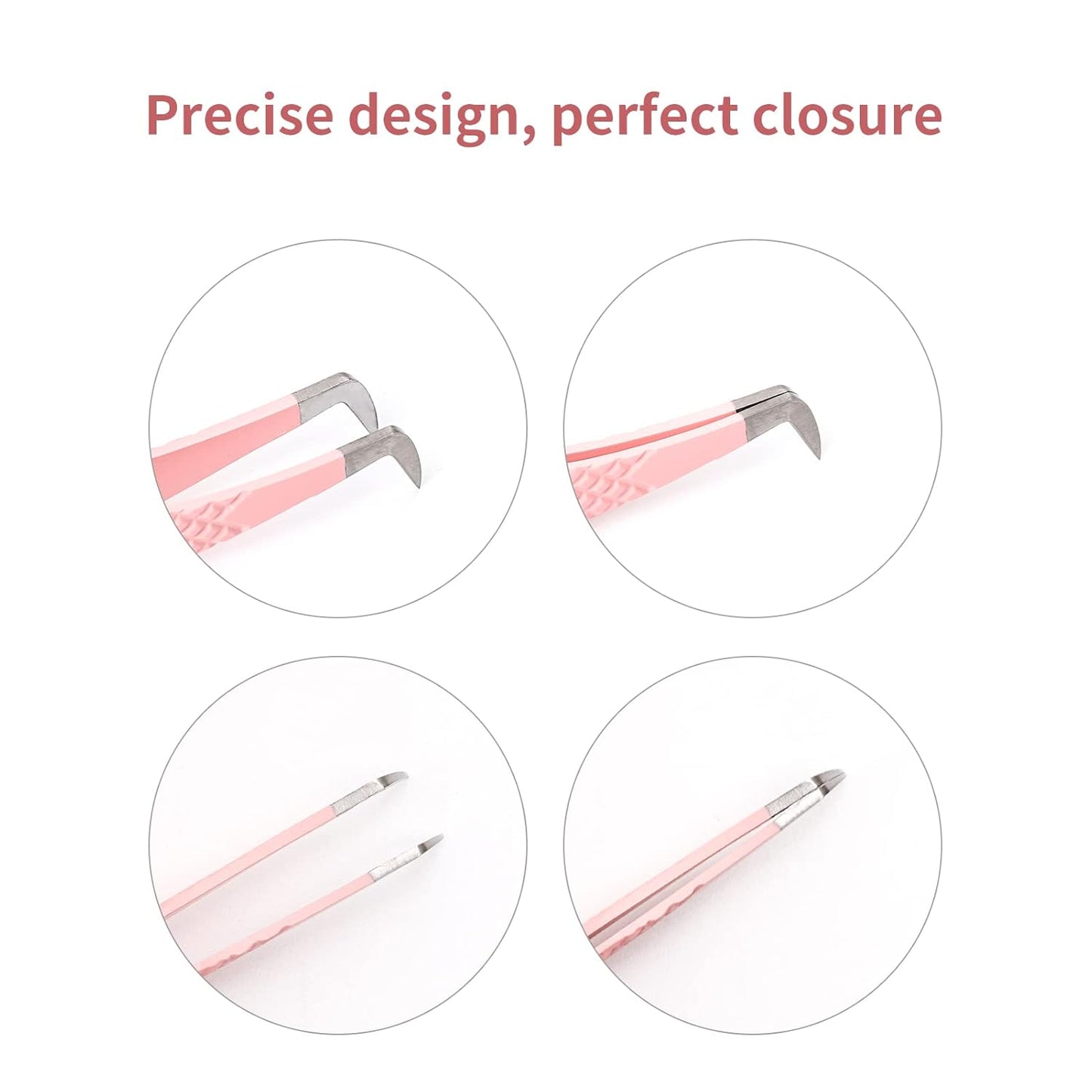 Lash Tweezers for Eyelash Extensions for Volume and Lighter Mega Volume Fans Professional Precision Stainless Steel Lash Extension Tweezers Curved Boot Angled Tips