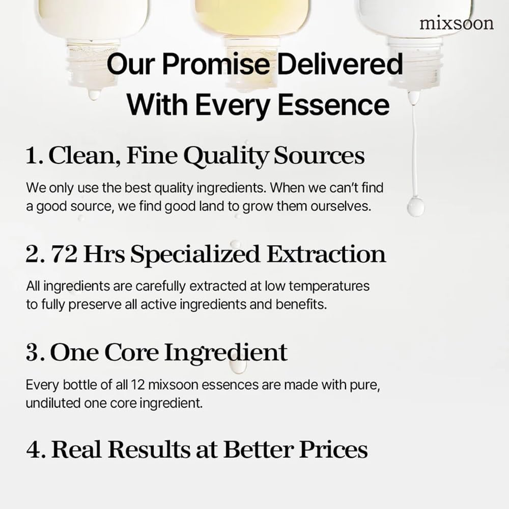 mixsoon Galactomyces Ferment Essence - Deep Moisture, Tone Clarifying Essence to Smooth Skin for Dull, Uneven Skin - Korean Skincare for Glass Skin - Vegan (3.38 fl.oz / 100ml)