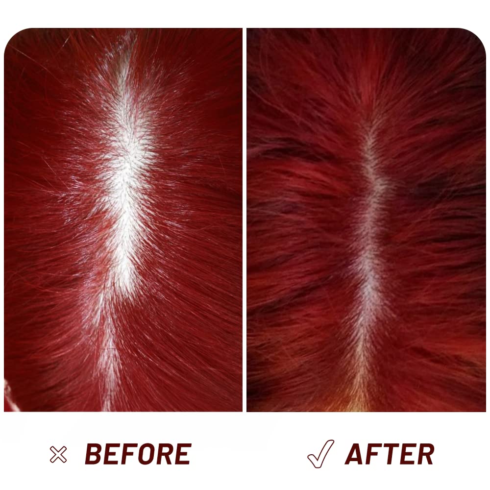 Root Touch Up Powder, Instantly Gray Root Cover Up Hairline Powder, Hair Concealer for Women and Men (A-Red, 2PC)
