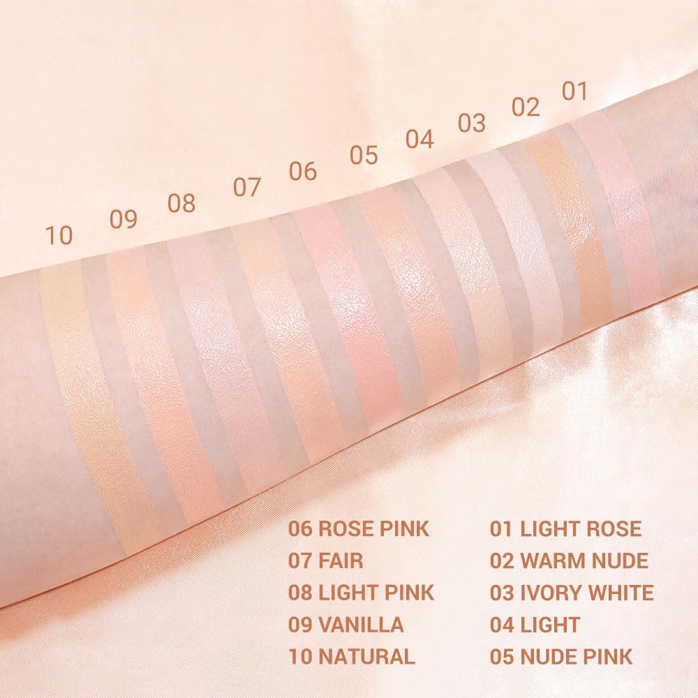 evpct under Eye Brightener, Nourishing Luminous under Eye Concealer Color Corrector for Dark Circles, Waterproof Naturactor Concealer Pot make up for face Eye Ring corrector de ojeras, 04# Light