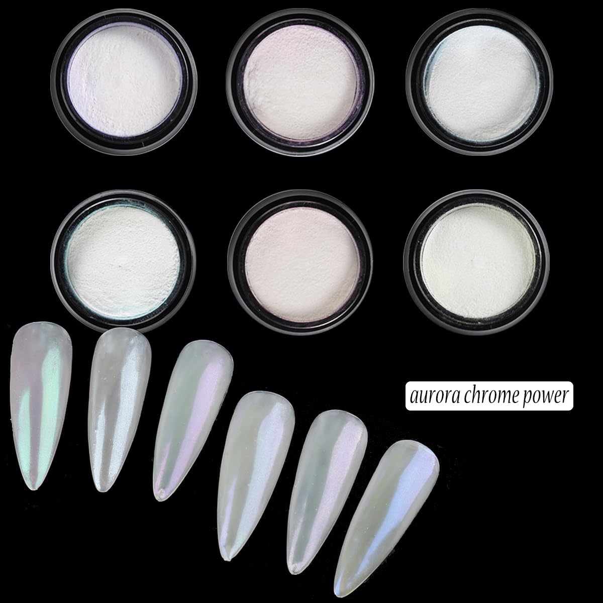 Chrome Nail Glitter Powder Set, 18 Colors Silver Black Red Green Metallic Effect Mirror Powder for Nails with Brushes, Pearl White Chrome Powder for Nails, Glazed Donut Nail Art, Manicure Supplies