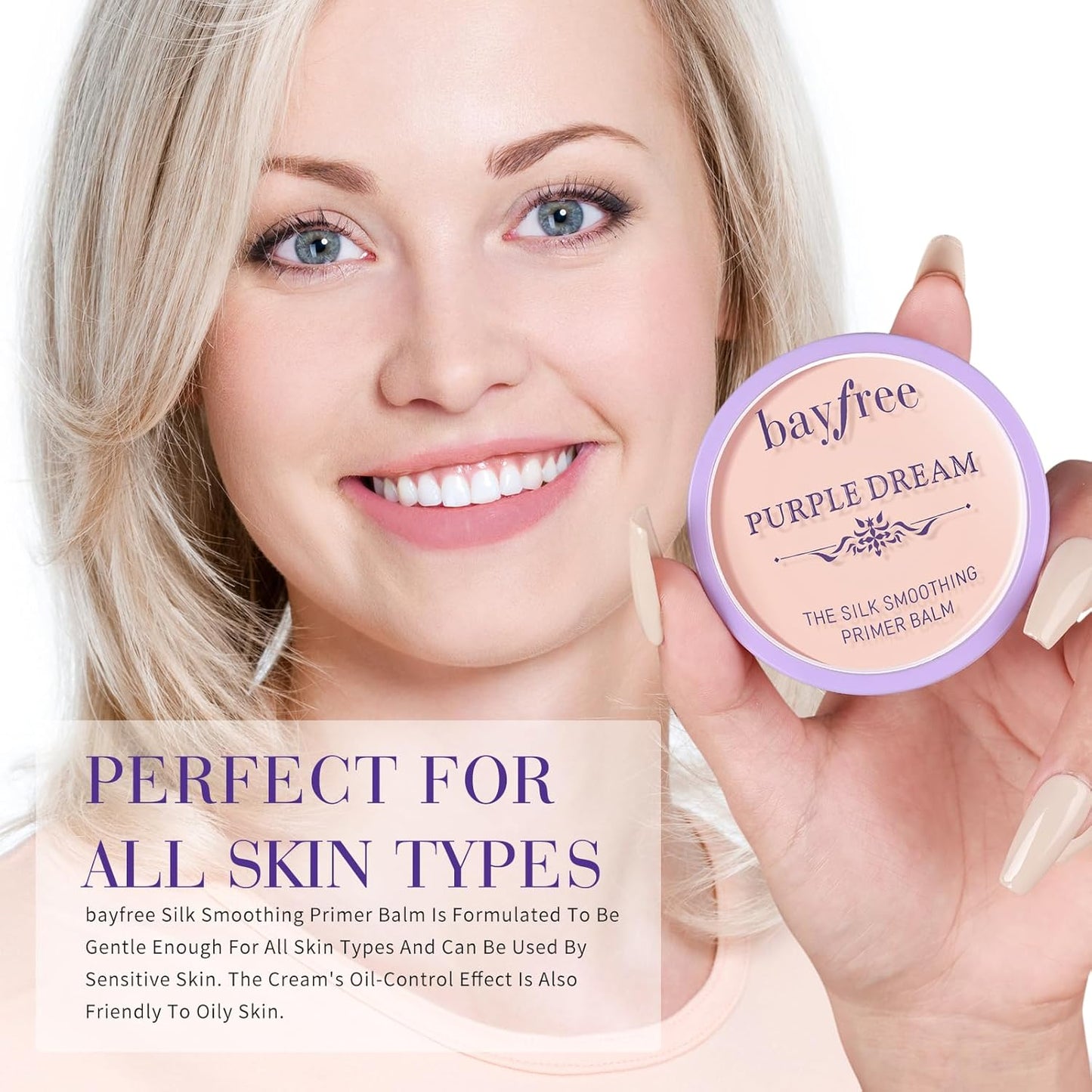 Silk Smoothing Primer Balm, Poreless Primer for Smooth & Flawless Skin, Long Lasting, Soft Texture, Matte Finish, Fills in Pores and Fine Lines, 0.35 oz