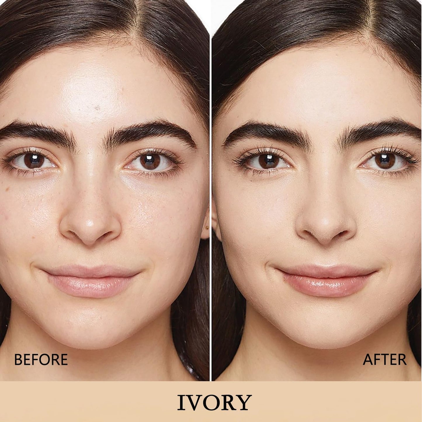 Mushroom Head Air Cushion CC Cream, BB Cream Face Makeup Foundation for Mature Skin Moisturizing Concealer Brighten Long-Lasting, Even Skin Tone for All Skin Types (2PCS Ivory)