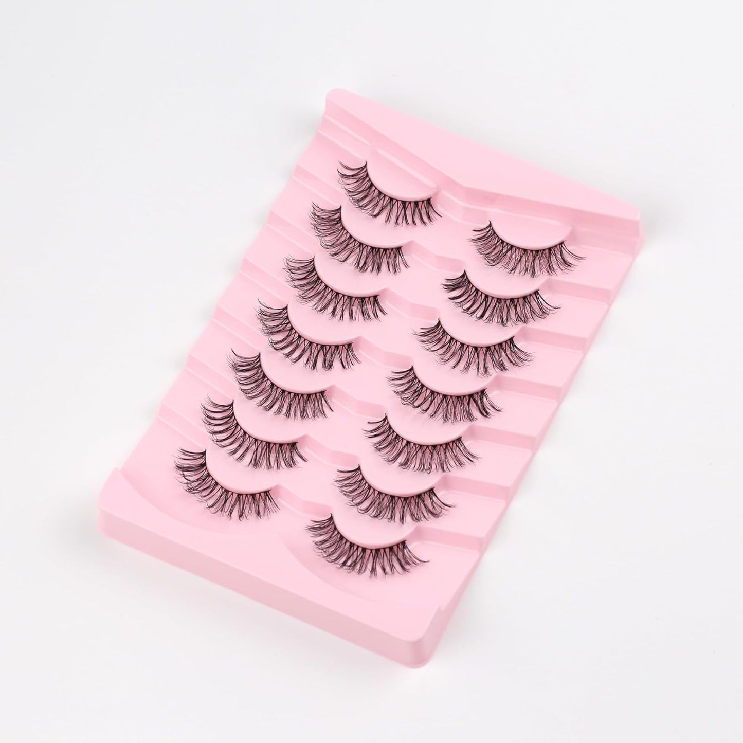 Wispy Cat Eye Lashes Natural Look Short Eyelashes C Curl Eye Lash Pack Siligli