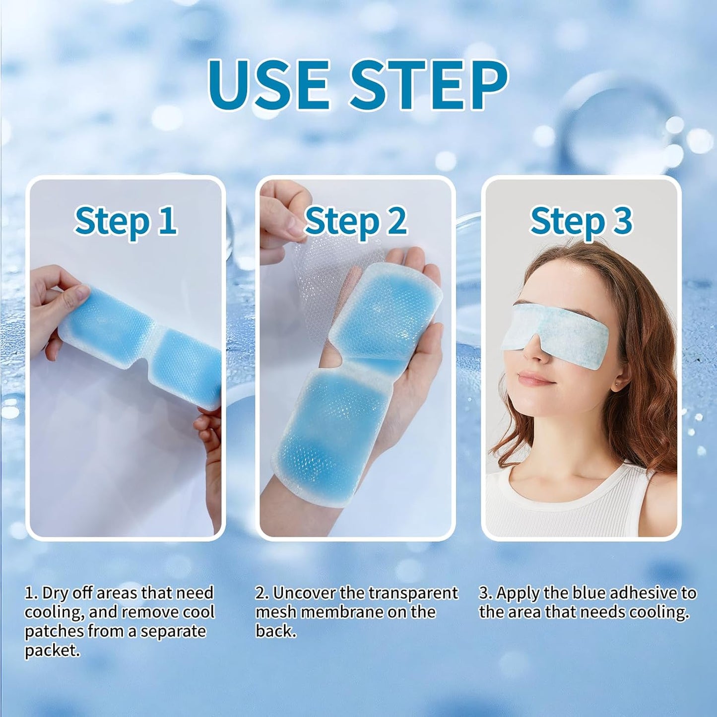 Disposable Instant Cooling Gel Eye Masks, Soothing Relief for Tired Eyes & Cooling Sensation, Eye Patches for Puffy Eyes,30 Packs
