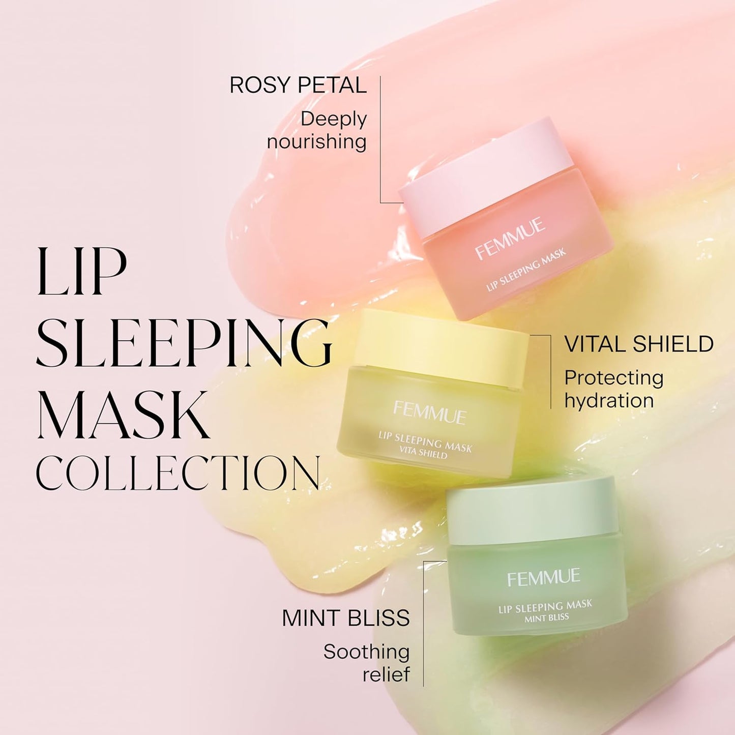 Lip Sleeping Mask (Rosy Petal) | Hydrating Balm to Soften Dry, Chapped Lips | Overnight Moisturizing Treatment With Vitamin E | Korean Beauty Skincare