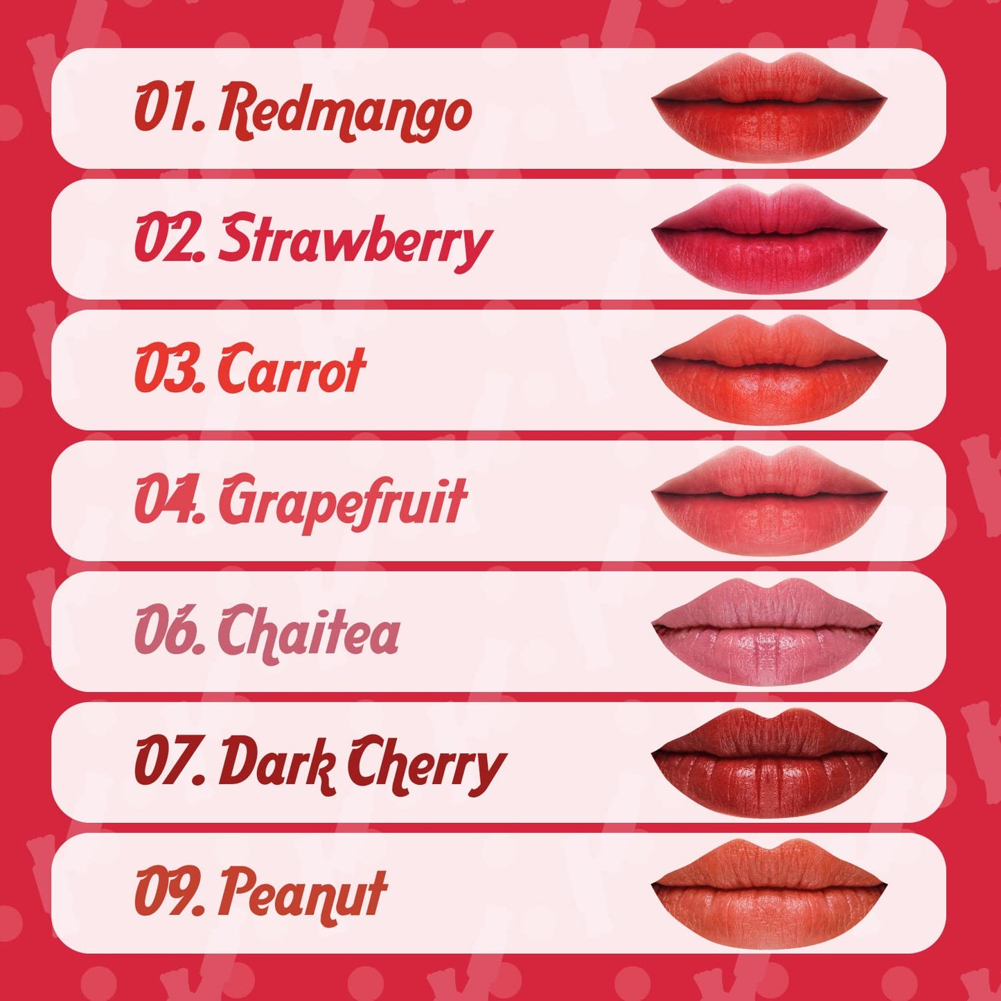 THESAEM Saemmul Mousse Candy Tint #2 Strawberry Mousse - High Pigment Matte Finish Long Lasting Lip Stain with Honey Extracts to Hydrate Lips - Weightless & Smudge-Proof, 0.3 fl.oz.