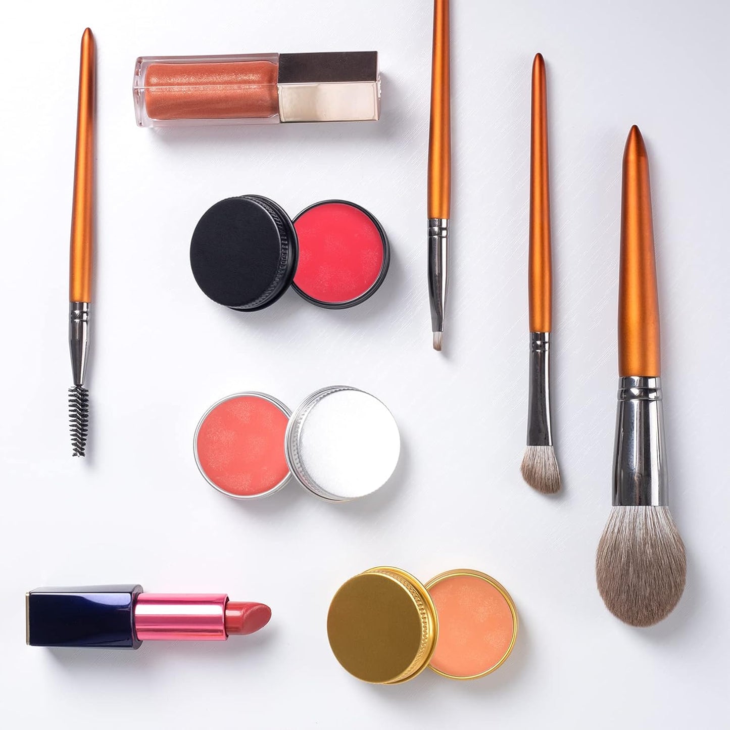 0.5 oz Screw Top Aluminum Tin Jar with Screw Lid and Blank Labels (Gold - Pack of 32)