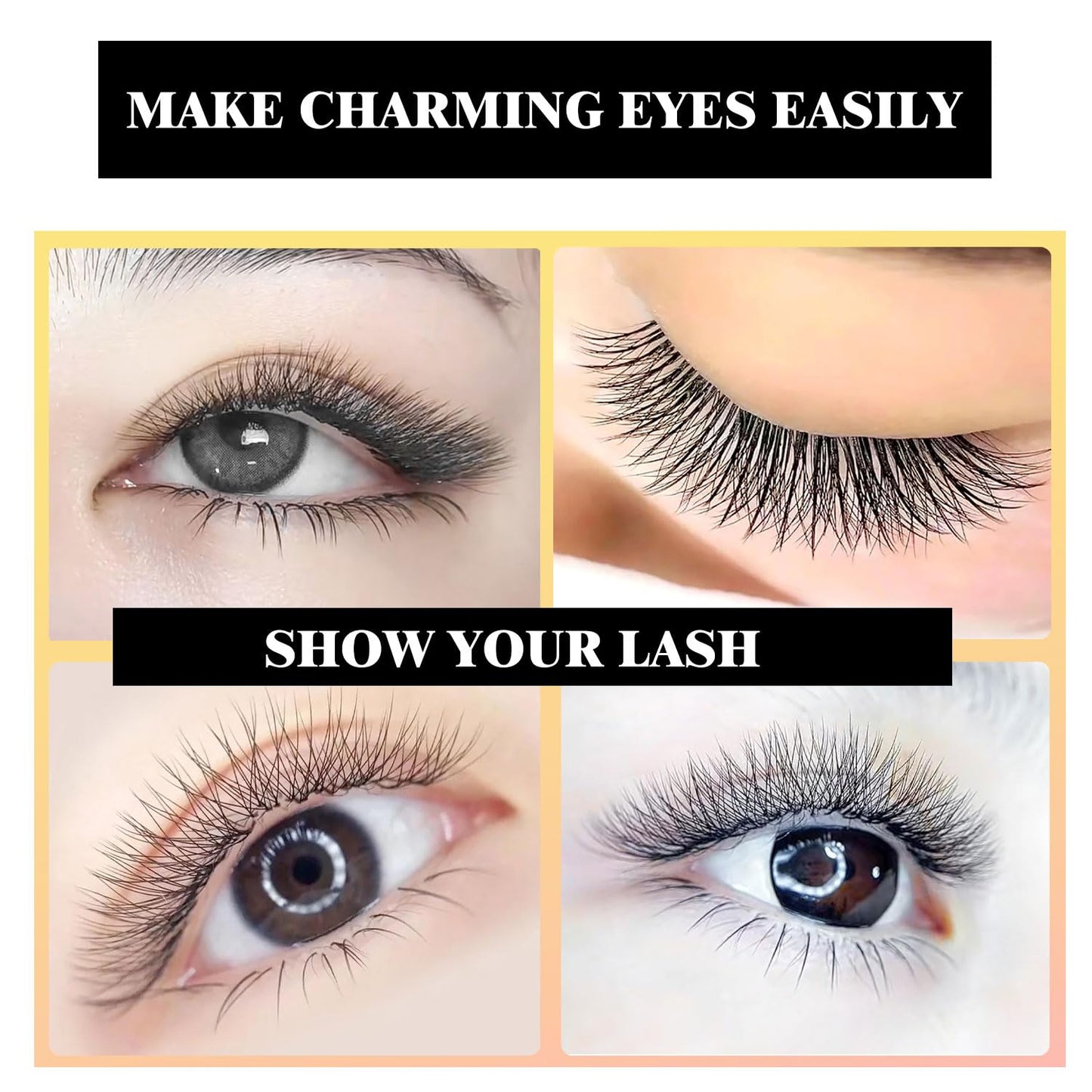 Lash Extensions 4D Eyelash Extensions W Lashes 0.07mm Thickness D Curl Lashes 8mm Soft Lash Trays Pestañas Pelo a Pelo Natural Matte Black False Eyelashes Individual Lashes(W-4D-0.07-D,8mm)
