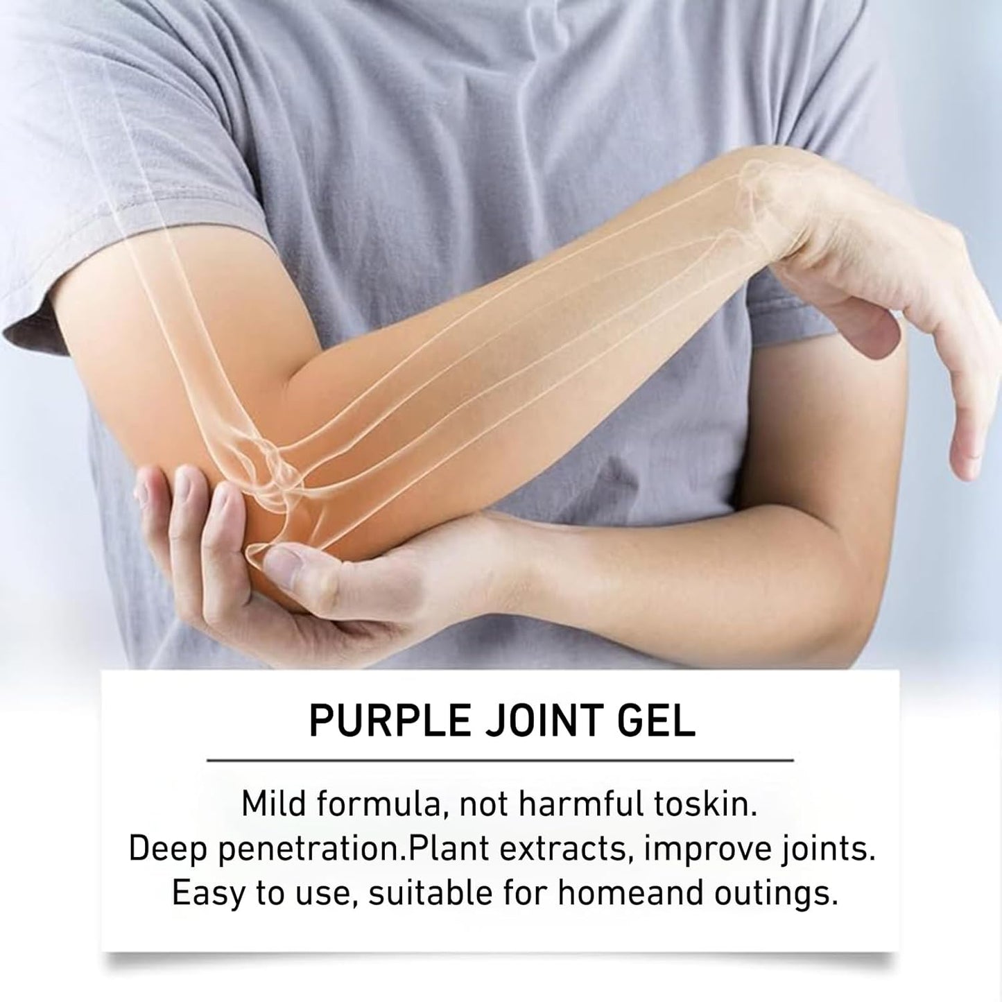 Joint Purple Gel,Soothing Massage Cream, Full-Body Joint Support for Knees, Lumbar, Neck, Hands & Feet(2PCS)