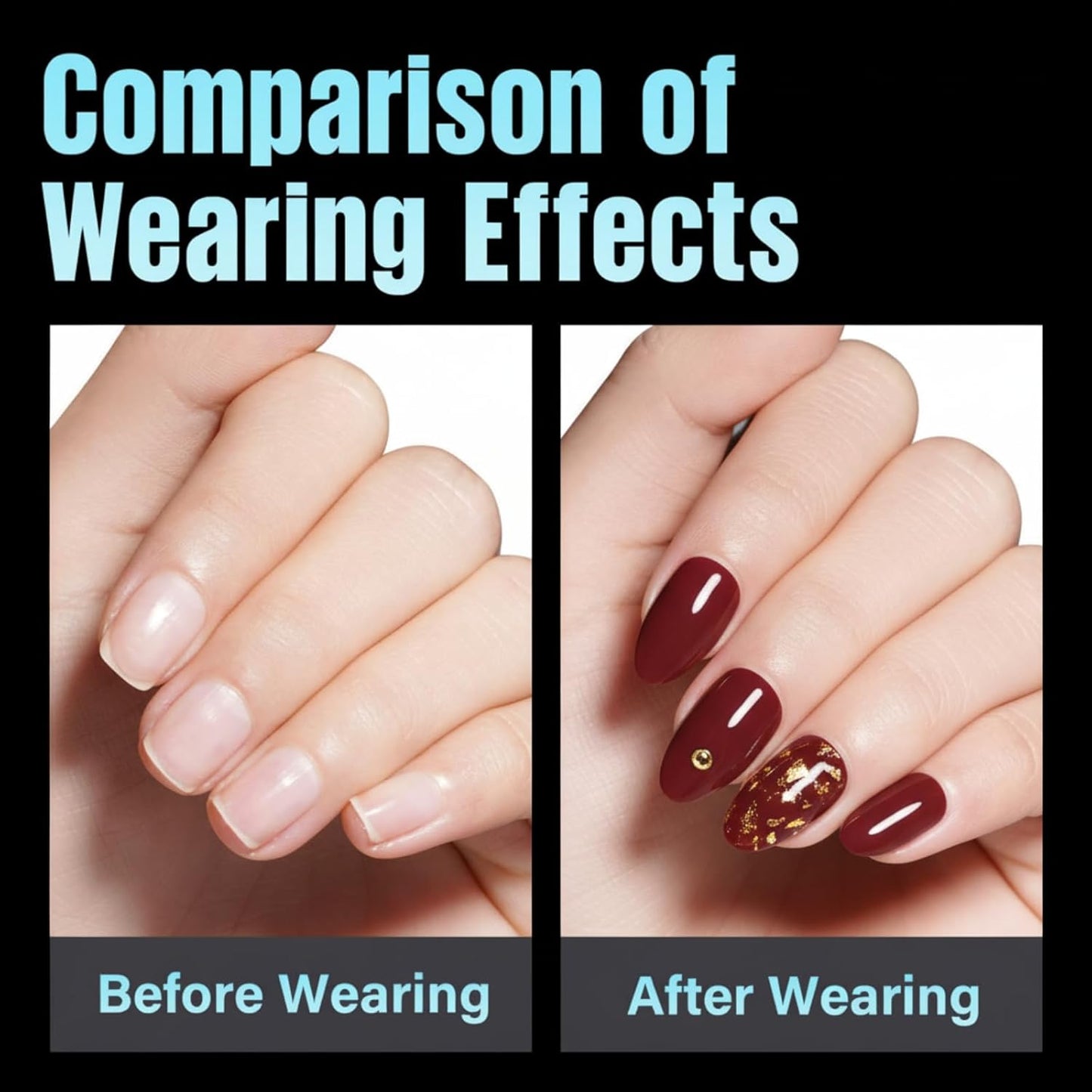 TOMICCA Short Almond Nail Tips, 240Pcs Half Matte Soft Acrylic Nail Tips, 12 Sizes Acrylic Pre-Shaped Nails, Full Cover False Nails Almond Press on Nails Short Fake Nails for Extension Nail