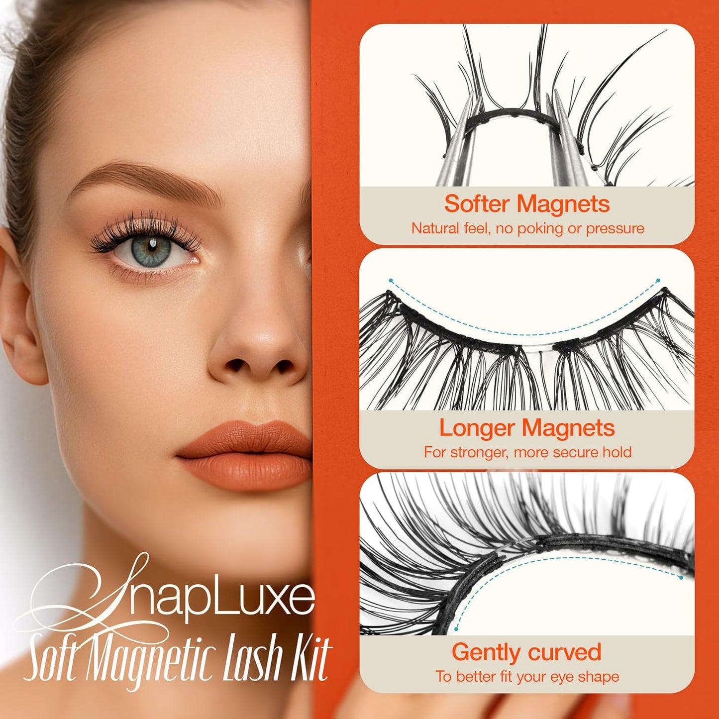 LASHVIEW Upgrade Magnetic Eyelashes with Applicator Soft Magnetic Eyelashes Natural Look Reusable No Glue Needed Easy to Wear and Remove (YT14)