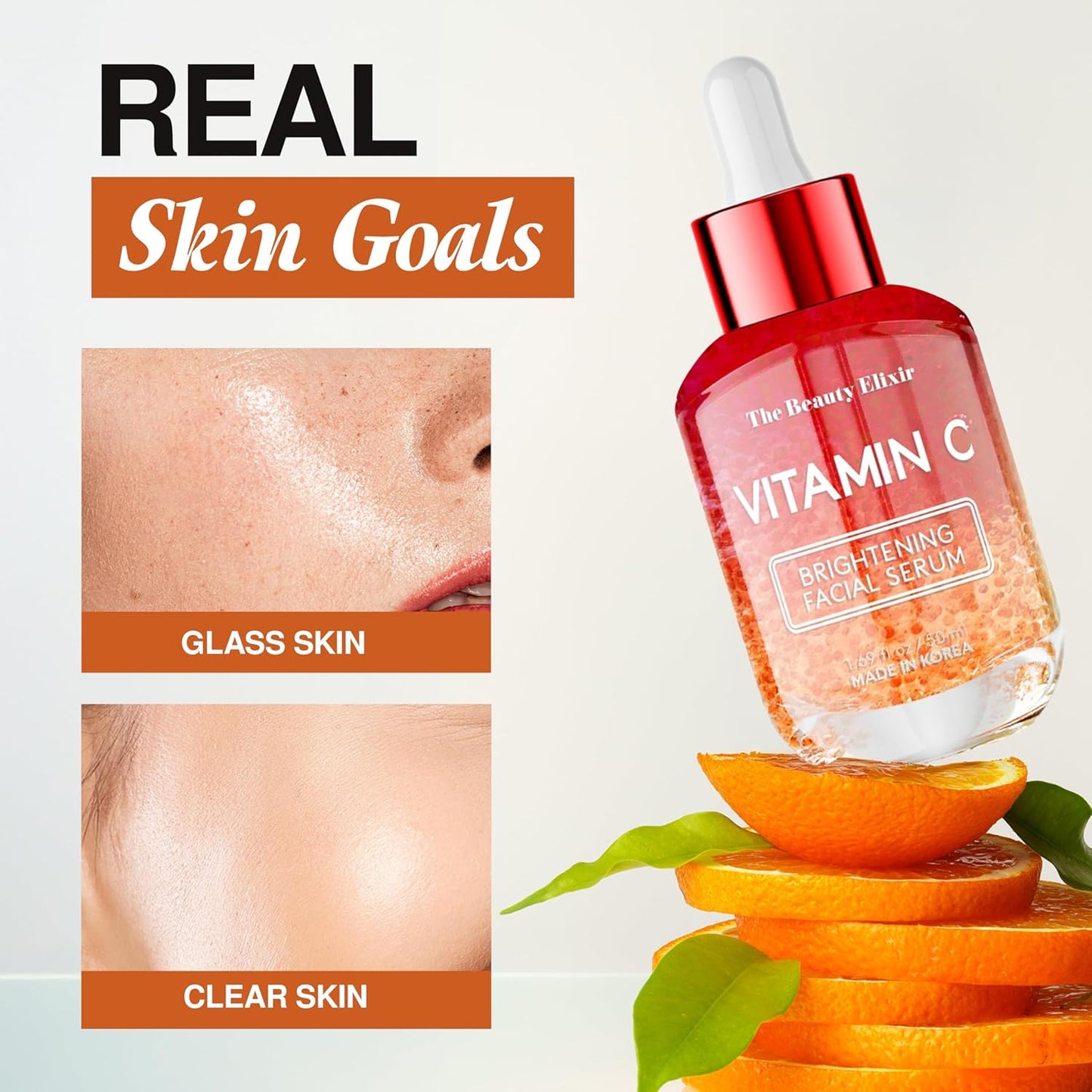 Vitamin C Serum For Face - Dermatologist Tested - Anti-Aging & Dark Spot Remover - Brightening, Clean Beauty, Cruelty-Free, Korean Skin Care for Glass Skin - All Skin Types - 1.69oz