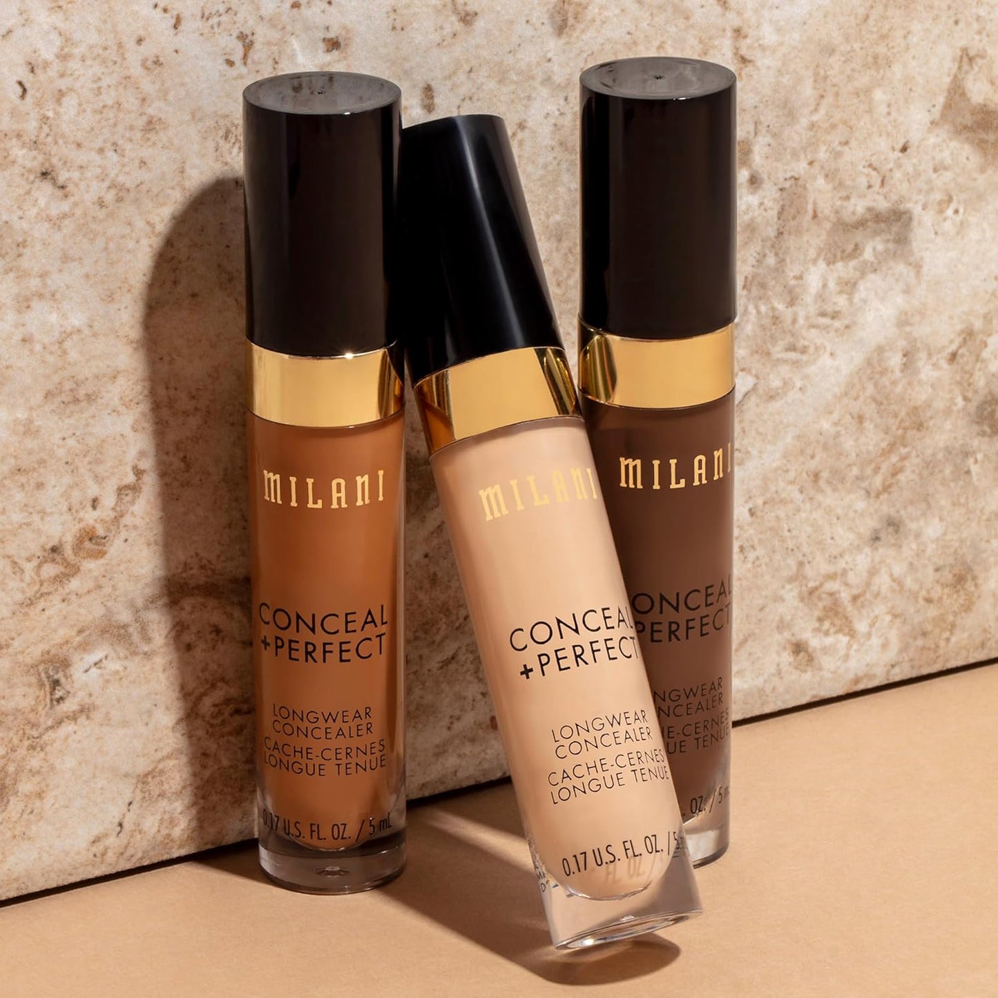 Milani Conceal + Perfect Longwear Concealer - Warm Almond (0.17 Fl. Oz.) Vegan, Cruelty-Free Liquid Concealer - Cover Dark Circles, Blemishes & Skin Imperfections for Long-Lasting Wear