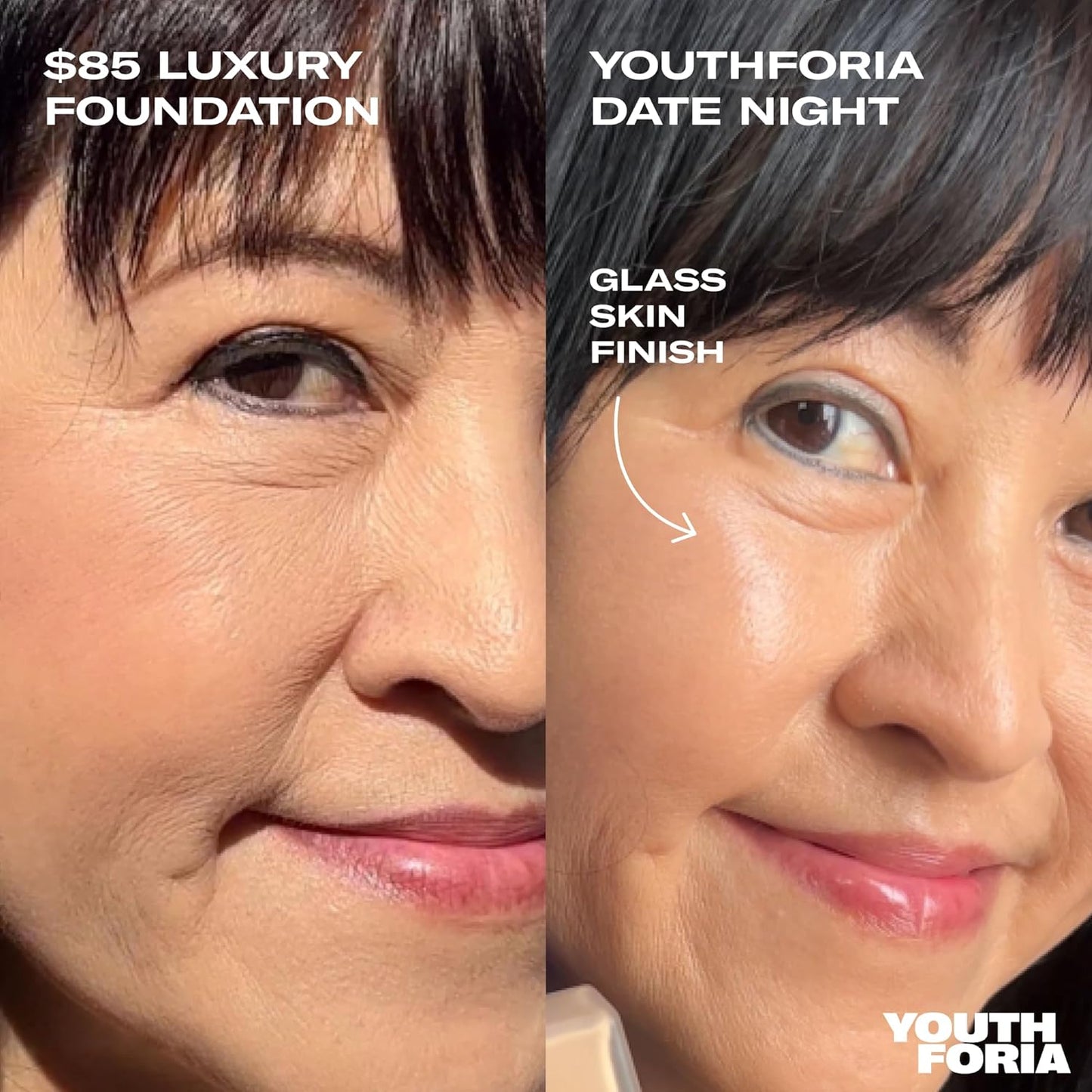 Youthforia Date Night Skin Tint Serum Foundation, Light-Medium Coverage, Hydrating Formula, Vegan & Cruelty-Free, 390 Medium Deep - Neutral with Warm Undertones