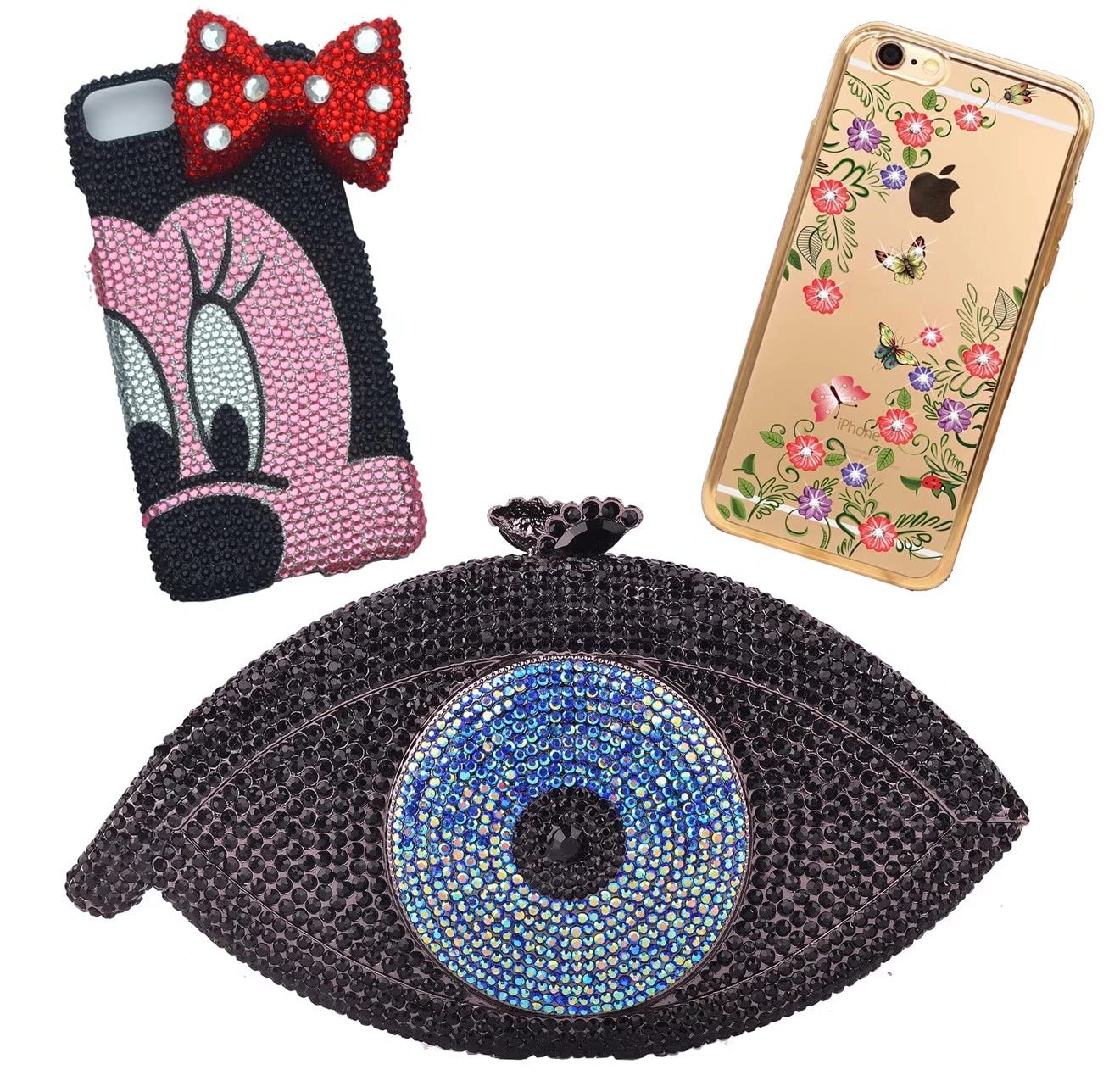 3000 Pieces SS12 3mm Flatback Rhinestones Clear Glass Round Gems Crystals for Nail Art DIY Crafts Clothes Shoes Bags (Black)