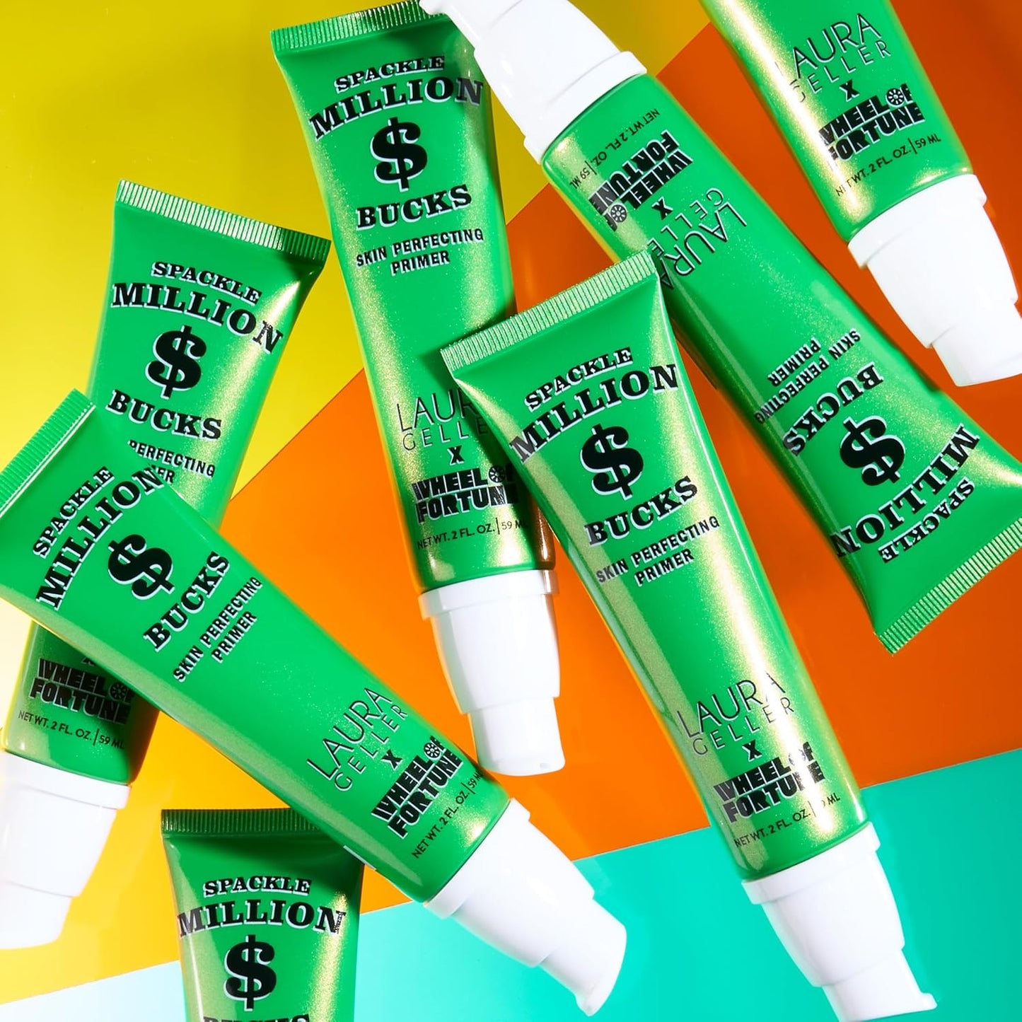 LAURA GELLER NEW YORK Wheel for Fortune Million Bucks Spackle Makeup Primer and Face the Day Blush Palette Kit