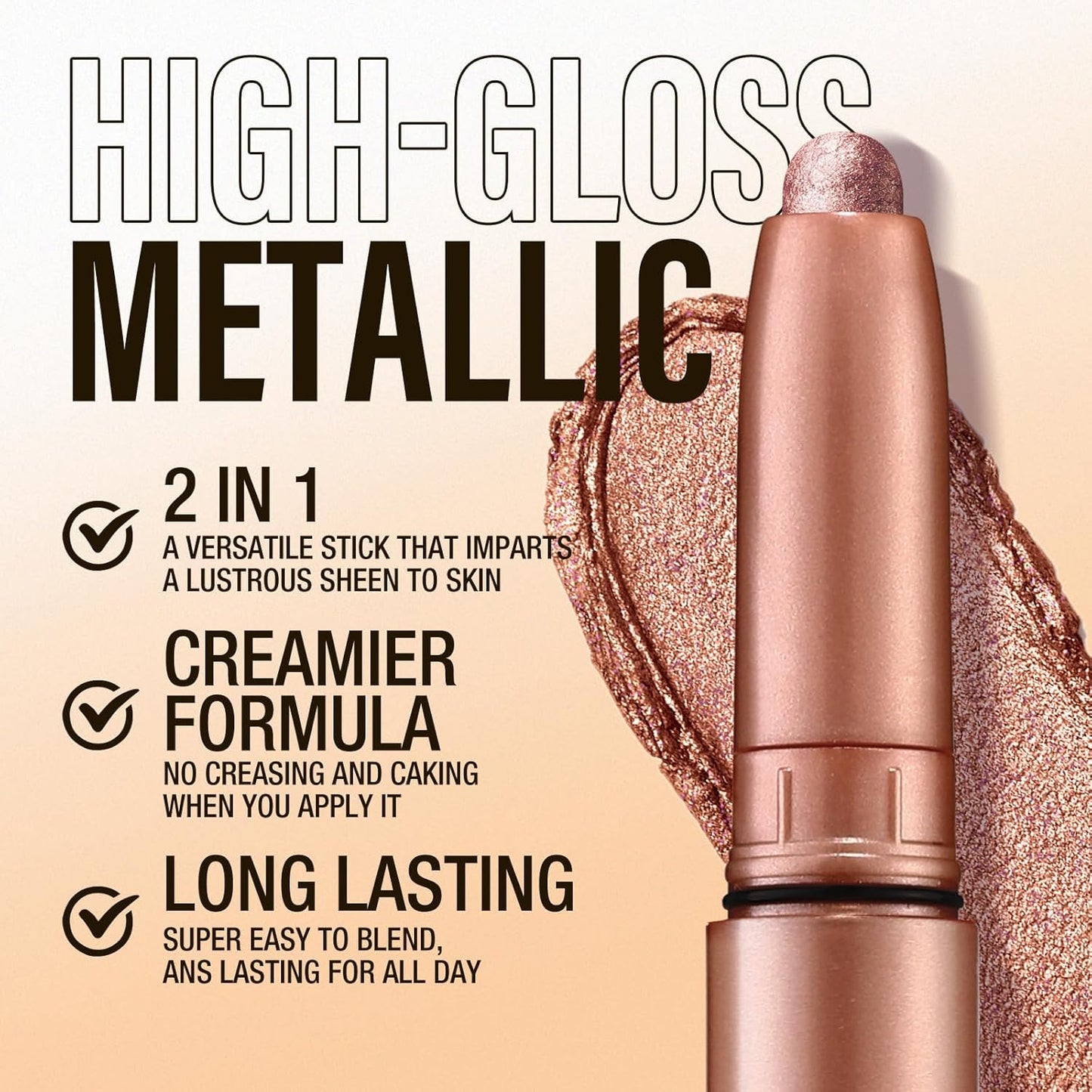 Jolilab Eyeshadow Stick Set, 2 Colors Matte Professional Bright-Colored Contouring and Highlight Eyeshadow Stick, Cream Waterproof Long Lasting High Pigmented Eye Shadow. (2, 11+23 2pcs)