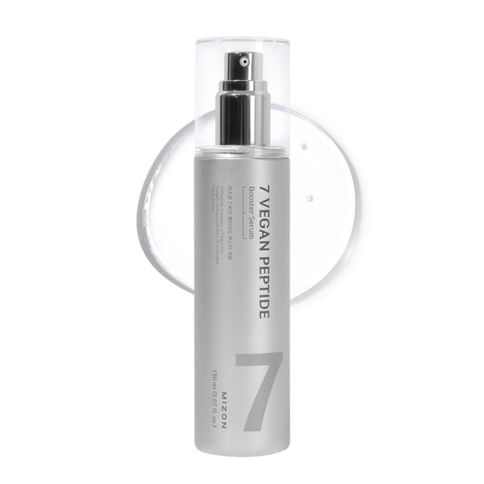 MIZON 7 Vegan Peptide Booster Serum Korean Anti-Aging Face Serum with Niacinamide & Hyaluronic Acid Hydrating Firming & Smoothing Skincare for Fine Lines & Skin Repair – 5.07 fl oz