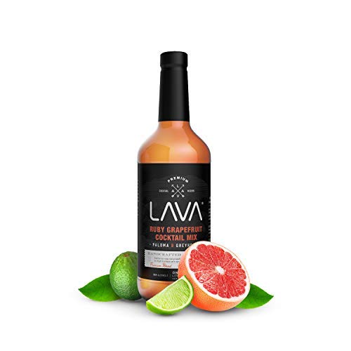 (3 Pack) LAVA Premium Skinny Paloma Mix Craft Cocktail Mixer, Ruby Red Grapefruit Juice, Key Lime Juice, Low Calorie, Ready to Use, No Artificial Sweeteners, Greyhound, Margarita