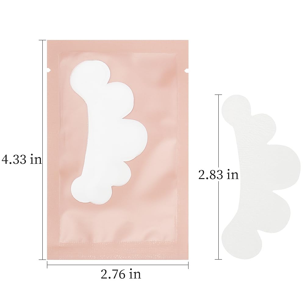 50 Pairs Eye Gel Pads, Lint Free Under Eye Patches for Eyelash Extensions, Premium Eye Mask Beauty Tool Kit (Pink)