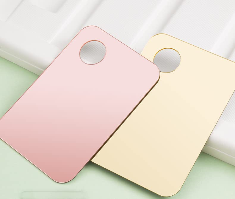 2 Pack Makeup Palette with Spatula,Acrylic Cosmetic Nail-art Artist Mixing Palette for Mixing Foundation Nail Art Eye Shadow Palette