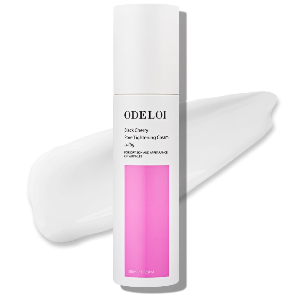 Black Cherry Pore Tightening Cream Luftig, Pore Minimizer, Black Cherry Extract, AHA, Hydrolyzed Collagen, Korean Skincare, All Skin Types, 3.3 fl.oz / 100ml