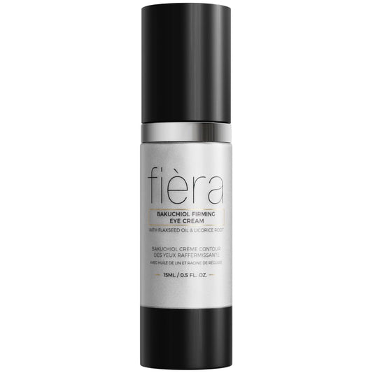 FIÈRA Bakuchiol Firming Eye Cream - Designed Specifically For Mature Skin - Targets Wrinkles, Anti-Aging, Dark Spots, and Fine Lines - Hydrating and Rejuvenating Formula - 15 ML / 0.5 FL. OZ.