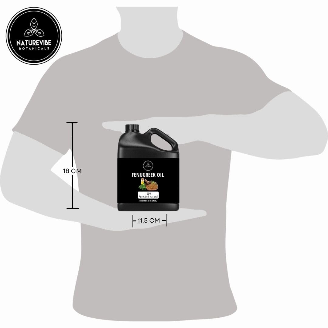 Naturevibe Botanicals Fenugreek Oil 32 Ounces | 100% Pure and Natural | Great for Skin Care and Hair Care