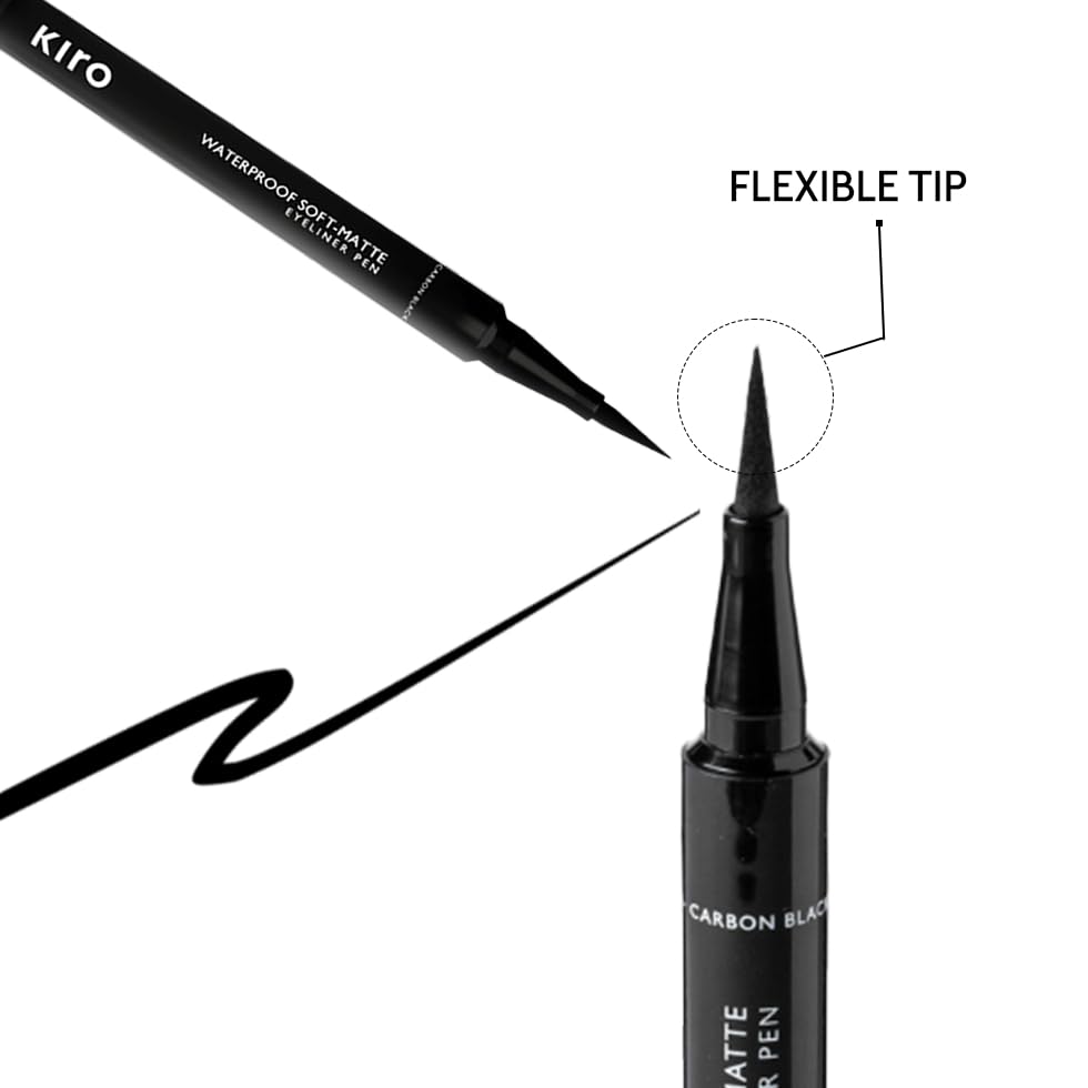 Waterproof Eyeliner Pen - Intense Black, Matte Finish - Lasts Up to 24 Hours - Tear, Sweat & Smudge Proof - 100% Vegan, 1.1 ml
