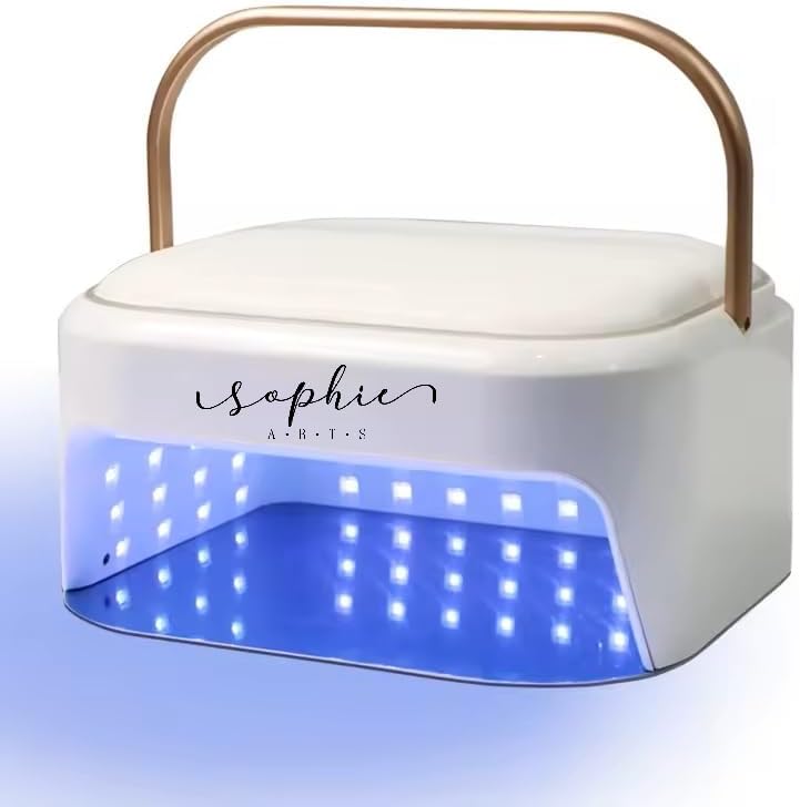 Sophie Arts Super Strong LED/UV Nail Lamp, 82 LED Beads, 12-Hour Battery Life, Fast Dry for UV Gel, Acrylic and Builder Gel (Black)