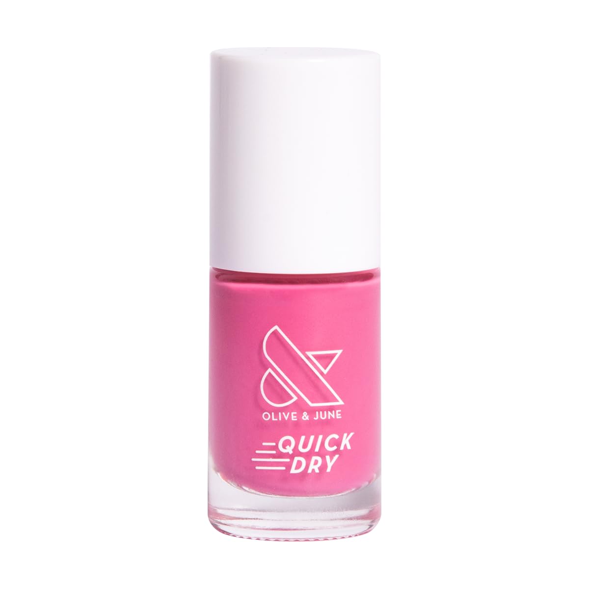 Olive & June Quick Dry Nail Polish | Instant Fast-Drying, Smudgeproof Color | 15-free, Vegan, Cruelty-Free Formula | Lasts up to 5 Days | Salon-Quality Manicure, Pedicure at Home | Prom Magenta Pink