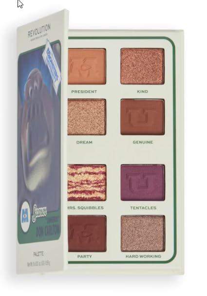 Revolution x Monsters University Don Carlton Scare Card Palette Eyeshadow 8 x 0.01 oz (0.55g), Affection