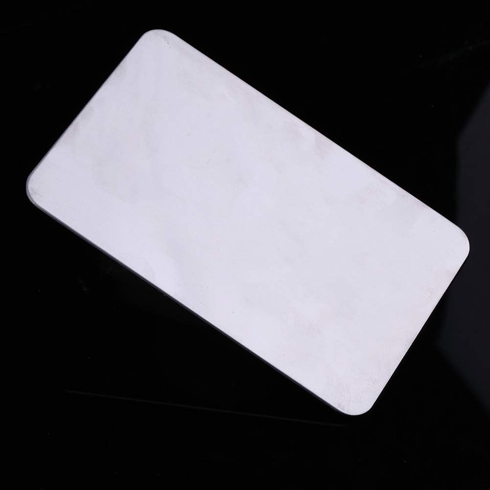 Mixing Palette Small Stainless Steel Makeup Palette Rec Shape Mixing Plate Tools with Spatula Nail Art Palette for Blending Cosmetic Shades