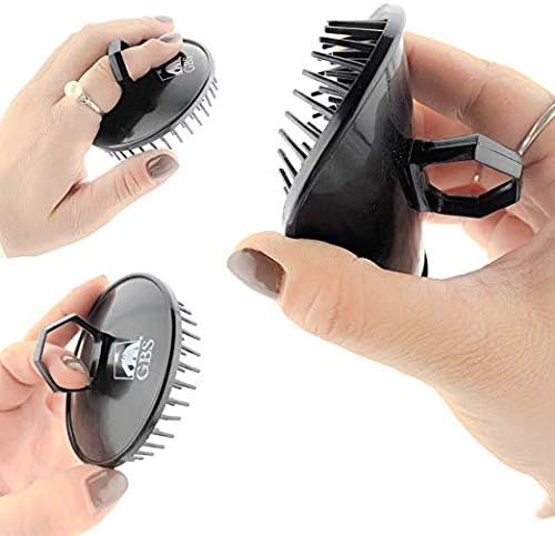 G.B.S Super Soft Scalp Massager Head Scrubber for Women Men, 2 Black and 2 Grey, Pack of 4