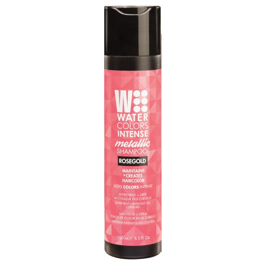 Watercolors INTENSE METALLIC Semi Permanet Color Depositing Shampoo-Sulfate & Paraben Free to Maintain & Enhance Hair Color 8 fl oz - ROSE GOLD