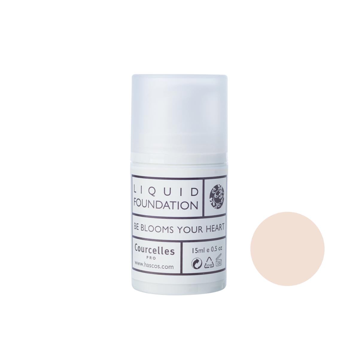 [Courcelles] Liquid Foundation 15ml (0.507oz) [K-Beauty] Made in Korea (NO.150-Light Peach)