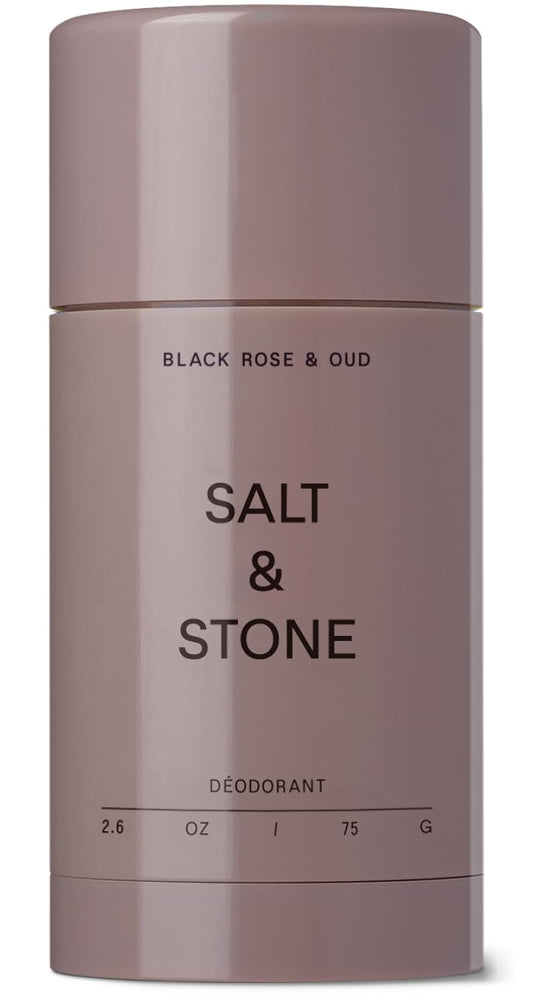 SALT & STONE Natural Deodorant - Black Rose & Oud | Extra Strength Natural Deodorant for Women & Men | Aluminum Free with Seaweed Extracts, Shea Butter & Probiotics | Free From Parabens & Sulfates