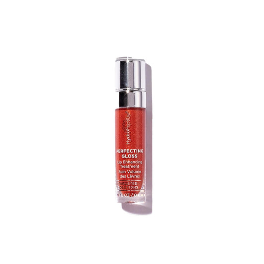 HydroPeptide Perfecting Gloss, Lip Plumping Gloss & Hydrating Treatment, Volumizing Collagen-Boosting Enhancer with Hyaluronic Acid & Peptides, Santorini Red, 0.13 Ounce