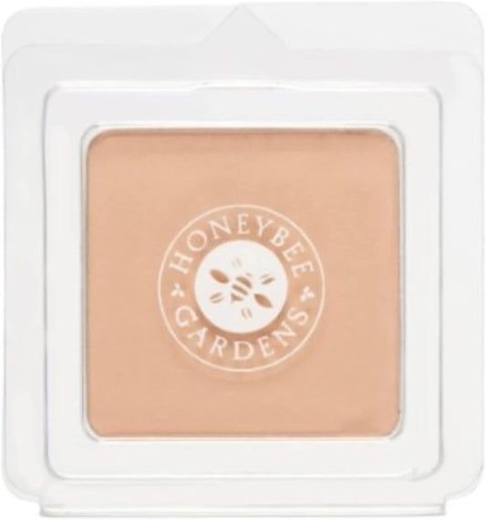 Honeybee Gardens Pressed Mineral Powder Foundation Refill, Malibu, Medium Olive Shade, Adjustable Coverage, Natural Finish, With Botanical Extracts And Vitamin E, 7.5g