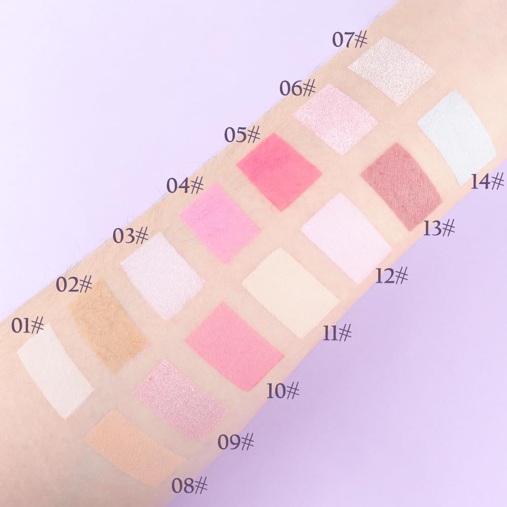 Monochrome Matte Eyeshadow Makeup Palette, Highly Pigmented Light Purple Eyeshadow Palette, Matte Pressed Powder Eye shadow Makeup, Single Vegan Eye Shadow, Daily Evening Women Girls Eyeshadow Gift12#