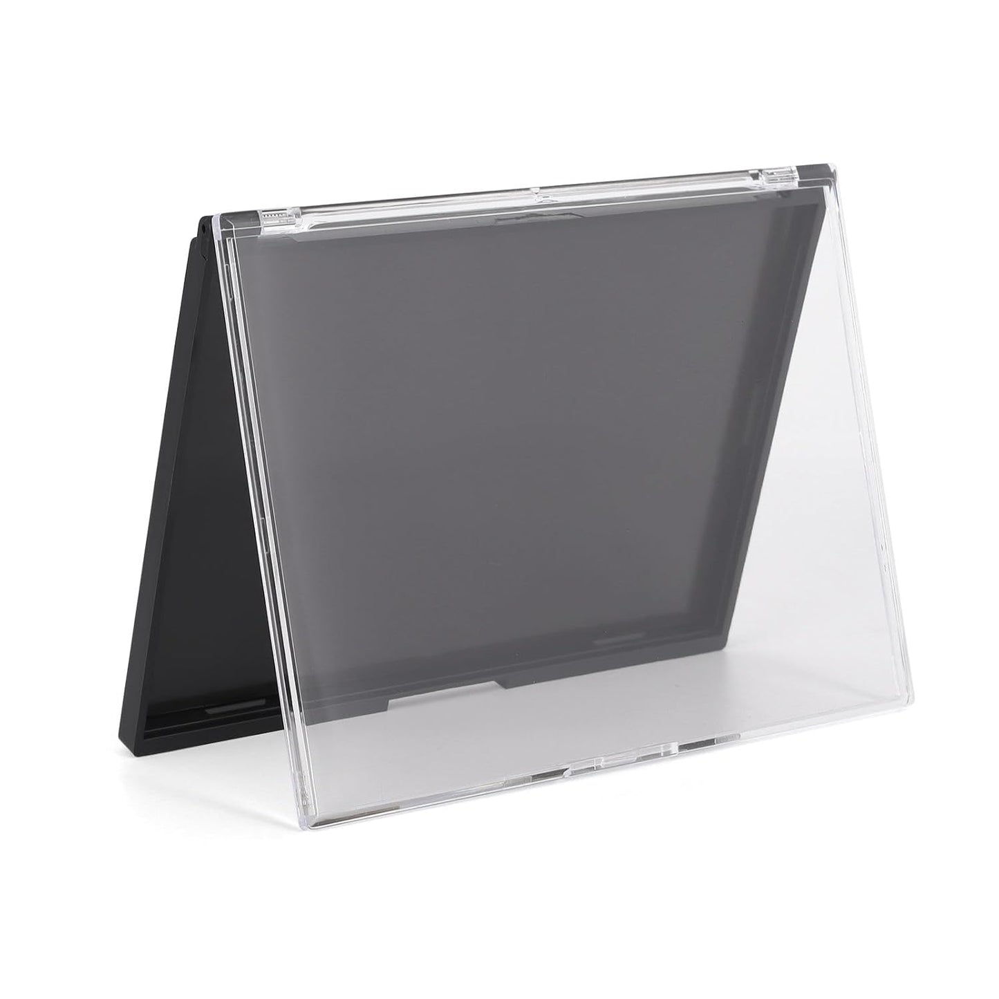 Magnetic Makeup Palette with Clear Top, Empty Eyeshadow Pan Dispensing Storage Box with 40Pcs Adhesive Metal Stickers for DIY Cosmetics Lipstick Blush Powder(Medium Palette - 5.7"x4.3")