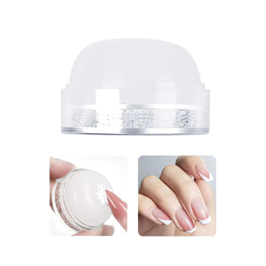 Nail Art Stamper - Clear Silicone Stamper with Scraper, Transparent Jelly for DIY Manicure & Nail Art