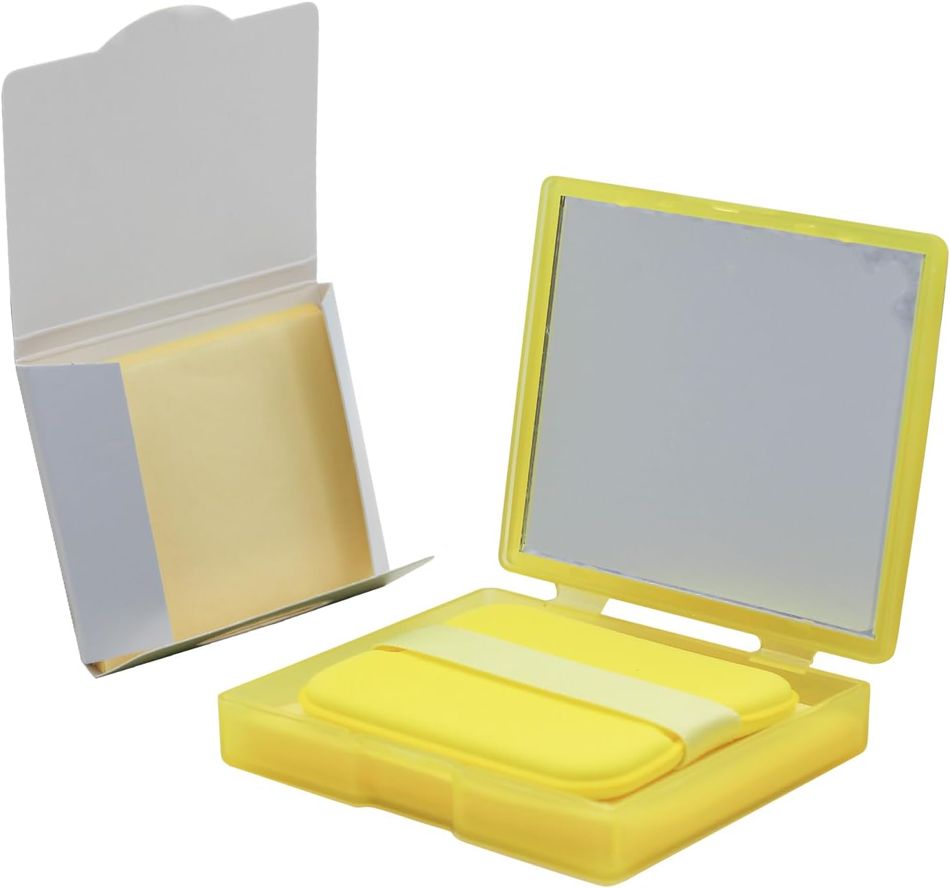 200 Oil Blotting Sheets for Face, Portable Oil Control Film with Mirror & Puff Not Destroy Base Makeup Face Oil Absorbing Sheets for Women & Men, Face Oil Control On The Go (Chamomile, 200)