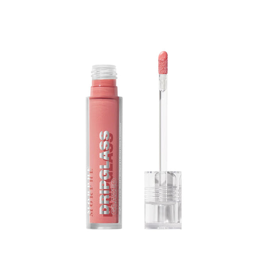 MORPHE Dripglass High Shine Lip Gloss - Glazed, Semi-Sheer & Nourishing Lip Makeup - Buildable Formula Infused with Plant-Derived Squalane & Vitamin E - Nude Gleam (0.13 oz)