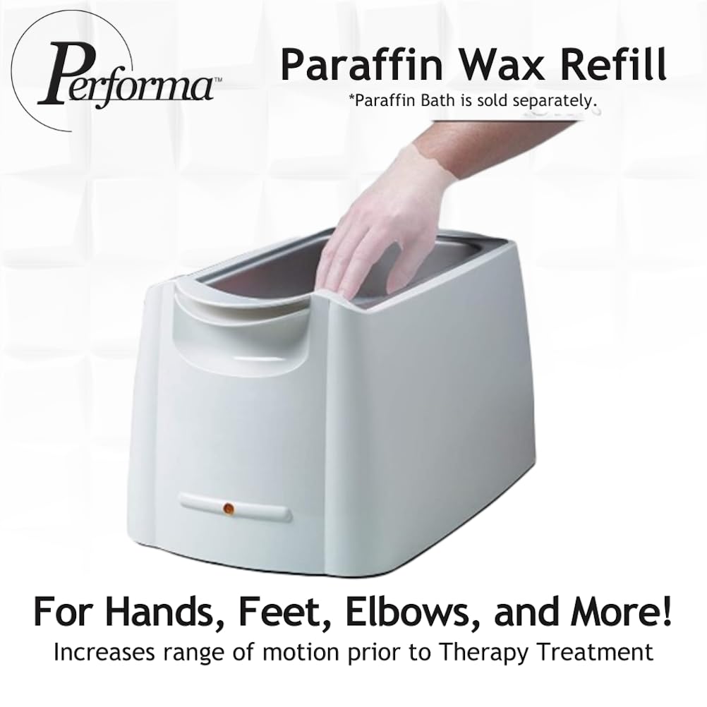 Performa Paraffin Wax Refill, 1 Pound Unscented Beads, Case of 6, Paraffin Bath Wax, Medical Grade Paraffin Wax for Paraffin Bath, Wax Refill for Wax Bath, Good for Hands & Feet