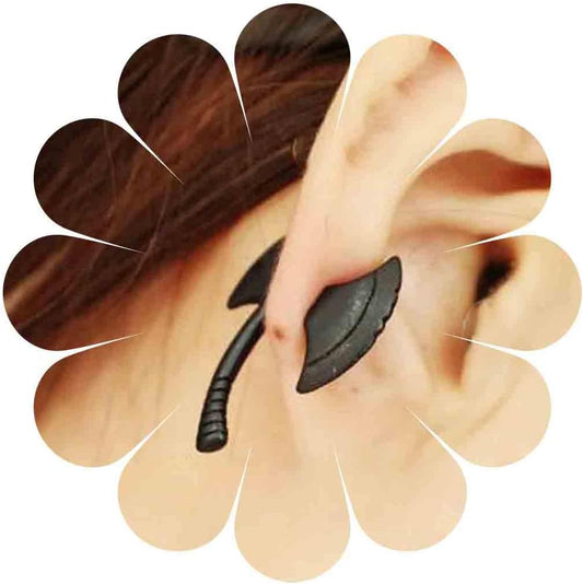 Punk Axe Ear Jacket Earrings Black Axe Stud Earrings Gothic Scary Axe Earrings Axe Hatchet Shape Earrings Jewelry for Women